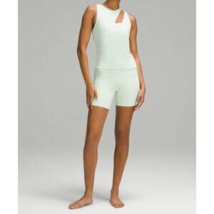 NWT Lululemon Shoulder Cut Out Yoga Tank Top Size 12 Kohlrabi Green